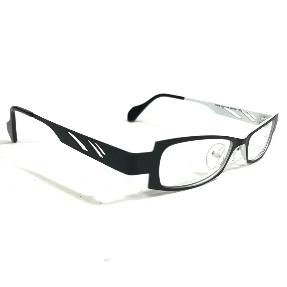 Iyoko-Inyake Eyeglasses Frames IY573 Col.143 Black White Cat Eye 48-18-140